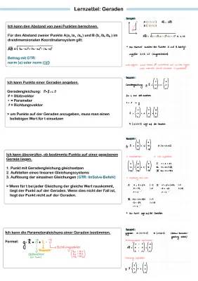 Abstand, Lagebeziehungen und Parametergleichungen von Vektoren verstehen