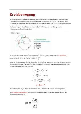 Kreisbewegung Formeln und Aufgaben: Zentripetalbeschleunigung, Winkelgeschwindigkeit & mehr