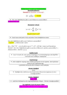 Einfacher Binomischer Lehrsatz und Binomialverteilung erklärt