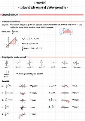 Integralrechnung & Vektorgeometrie 