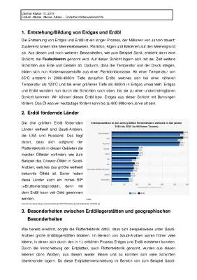 Wie entsteht Erdöl und Erdgas? - Ein Arbeitsblatt für Kinder erklärt