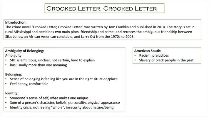 Crooked Letter, Crooked Letter: Fun Summaries and Character Insights!