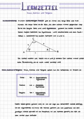 Einfach erklärt: Sinus, Cosinus, Tangens Formeln & Eselsbrücke