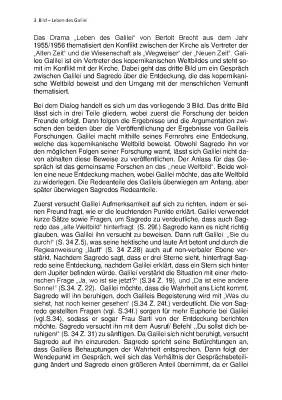 Leben des Galilei Zusammenfassung Kapitel und Bild Analyse - PDF Download