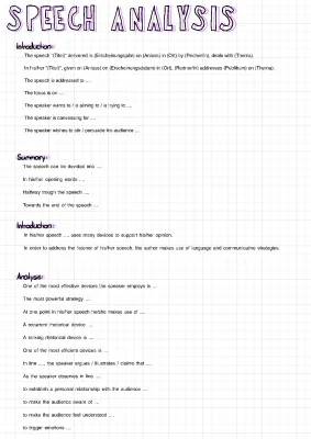 Speech Analysis Example PDF & Useful Phrases