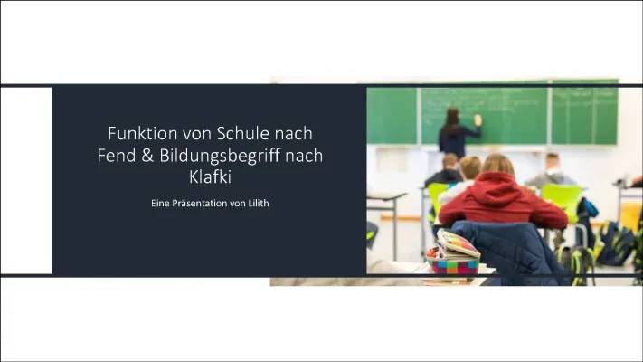 Helmut Fend Theorie der Schule & Funktionen von Schule einfach erklärt