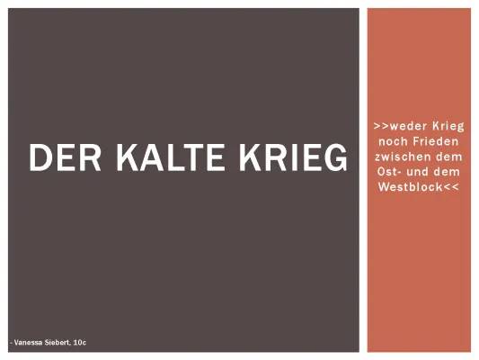 Warum gab es den Kalten Krieg zwischen Ost und West? - Die Kubakrise 1962 erklärt