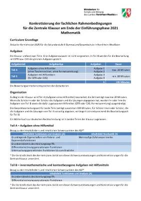 Zentrale Klausur EF NRW 2024 Mathe und Deutsch