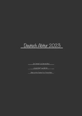 Abitur 2023: Der Untertan, Corpus Delicti & Mario und der Zauberer