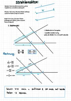 Strahlensatz Beispiele, Formeln und Zentrische Streckung Erklärung PDF