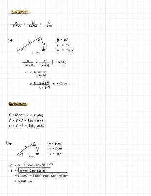 Sinus, Kosinus, Tangens, Sinussatz, Kosinussatz