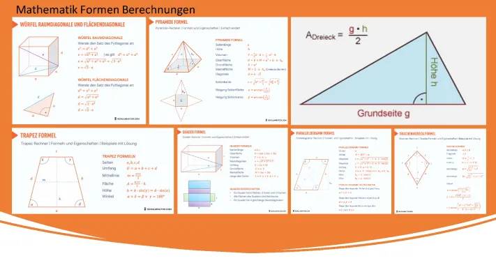 Entdecke Formeln: Pyramide und Quader Volumen und Oberfläche