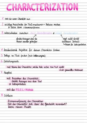 Charakterisierung Beispiele und Übungen: Direkte und Indirekte Charakterisierung für die 7. und 8. Klasse