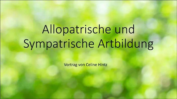 Sympatrische und Allopatrische Artbildung - Beispiele, Definitionen und Vergleich