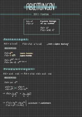 E-Funktionen Ableiten: Einfache Erklärungen und Übungen