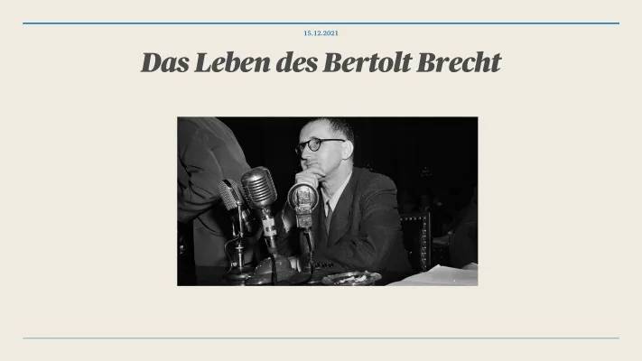 Alles über Bertolt Brecht: Gedichte, Leben und das epische Theater