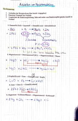 Reaktionsgleichung Aufstellen und Ausgleichen: Einfach erklärt mit Übungen und Beispielen