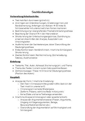 Sachtextanalyse Beispiel und Aufbau PDF - Übungstexte mit Lösungen für Klasse 7-11