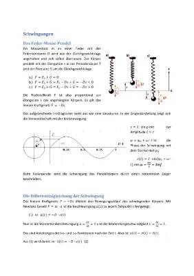 Schwingungen und Wellen Physik Oberstufe - Aufgaben, Beispiele und mehr