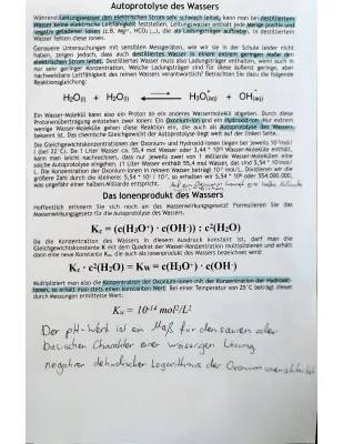 Autoprotolyse des Wassers einfach erklärt: Ionenprodukt und Reaktionsgleichung