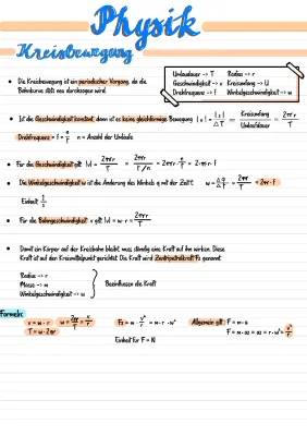 Kreisbewegung Physik: Formeln, Beispiele & Aufgaben mit Lösungen
