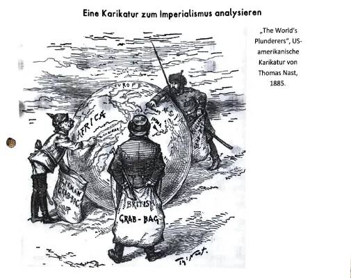 Imperialismus und Kolonialismus Karikaturen einfach erklärt - Afrika, Deutschland und Der Kuchen der Könige