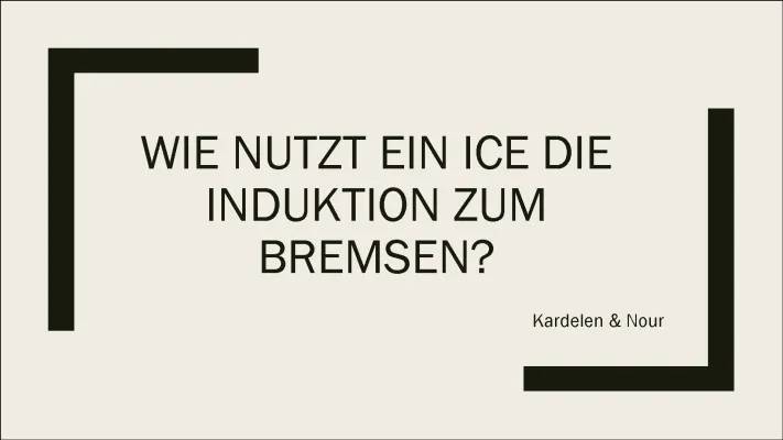 Wirbelstrombremse und ihre Anwendung im ICE und LKW - Einfach erklärt