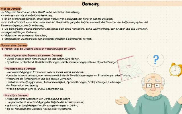 Demenz-Formen und Phasen: Einfach erklärt mit Tabelle