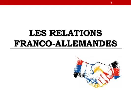 L'Amitié Franco-Allemande: De 1945 à Aujourd'hui