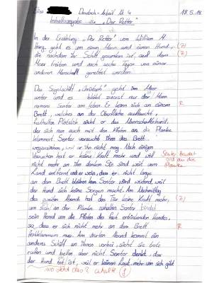 Inhaltsangabe Übungen mit Lösungen für Klasse 7 - Der Retter (Deutsch ...