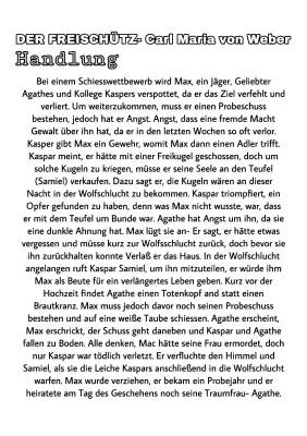 Der Freischütz Zusammenfassung für Kinder: Handlung, Personen, bekannte Lieder und mehr!