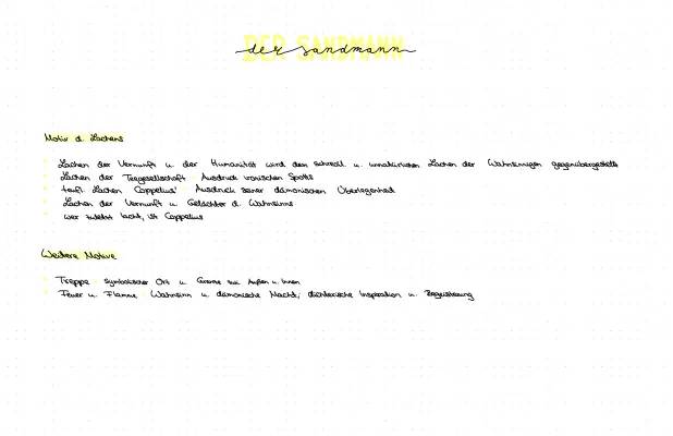 Der Sandmann: Wichtige Motive, Textstellen und Analyse