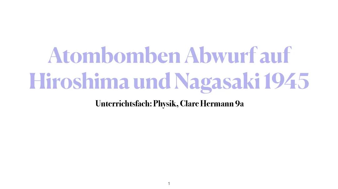 Die Atombombe: Wer hat sie erfunden und warum?