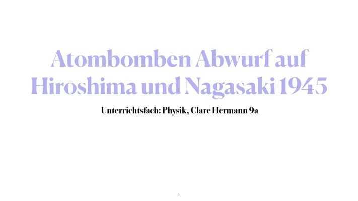 Know Atombombenabwurf auf Nagasaki und Hiroshima thumbnail