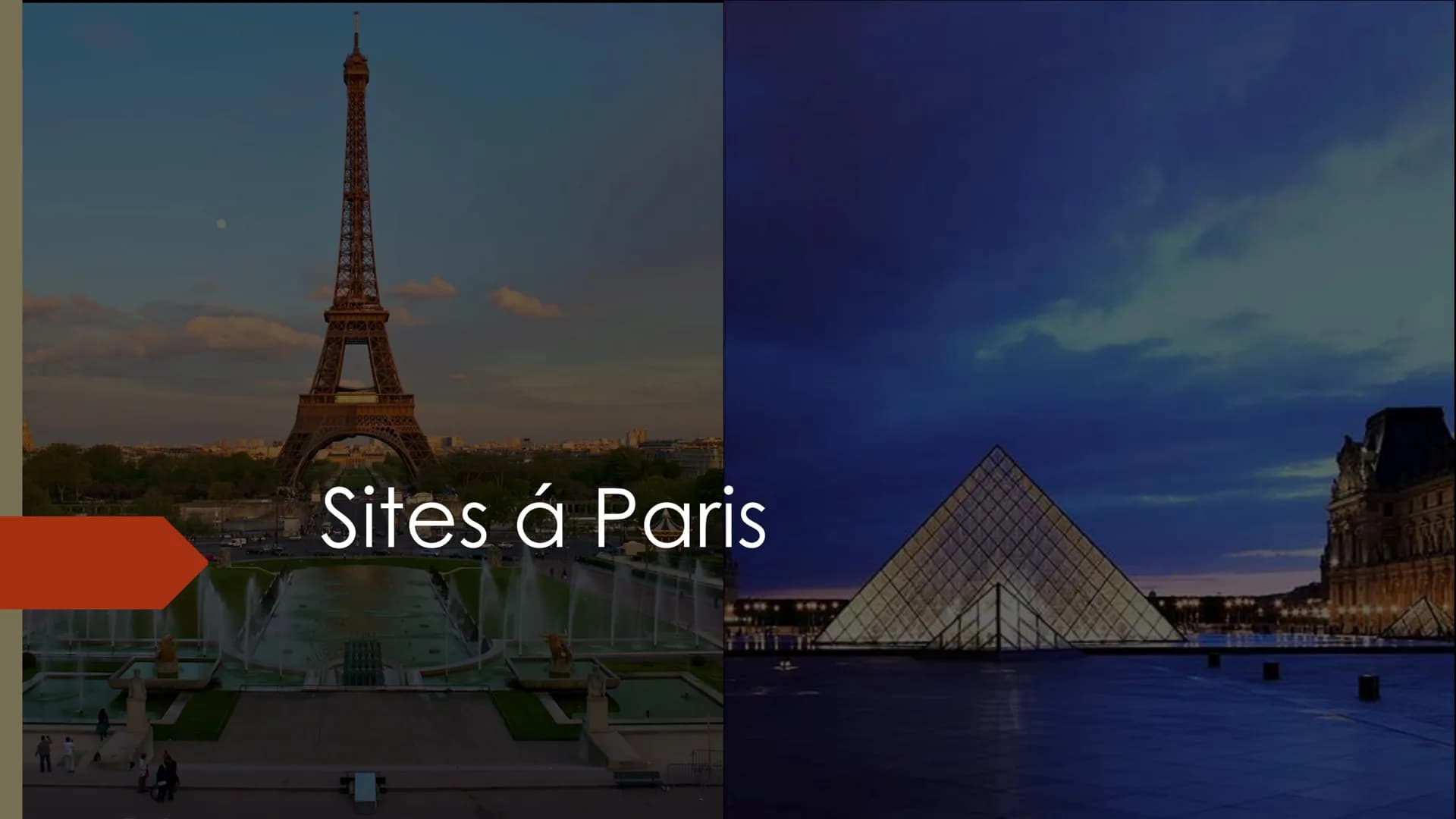 Sites à Paris
ENE 1. La Tour Eiffel
Ouverture: 31 mars 1889, edifiée
pour l'Exposition universelle qui
devait célébrer le centenaire de la
R