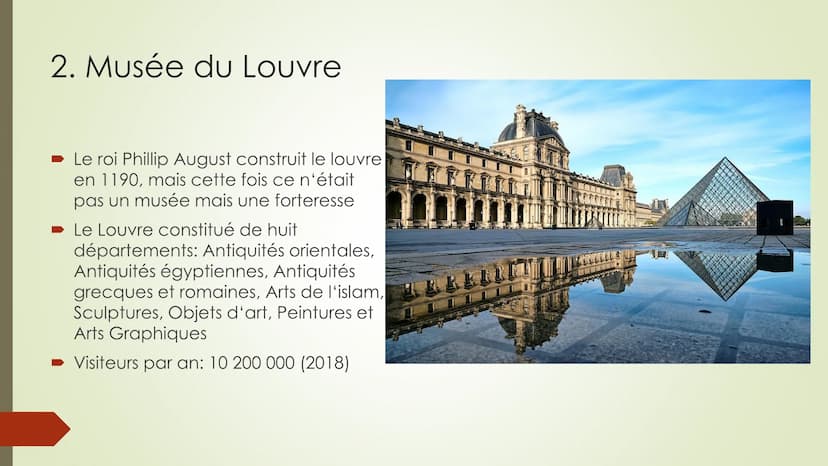 Sites à Paris
ENE 1. La Tour Eiffel
Ouverture: 31 mars 1889, edifiée
pour l'Exposition universelle qui
devait célébrer le centenaire de la
R