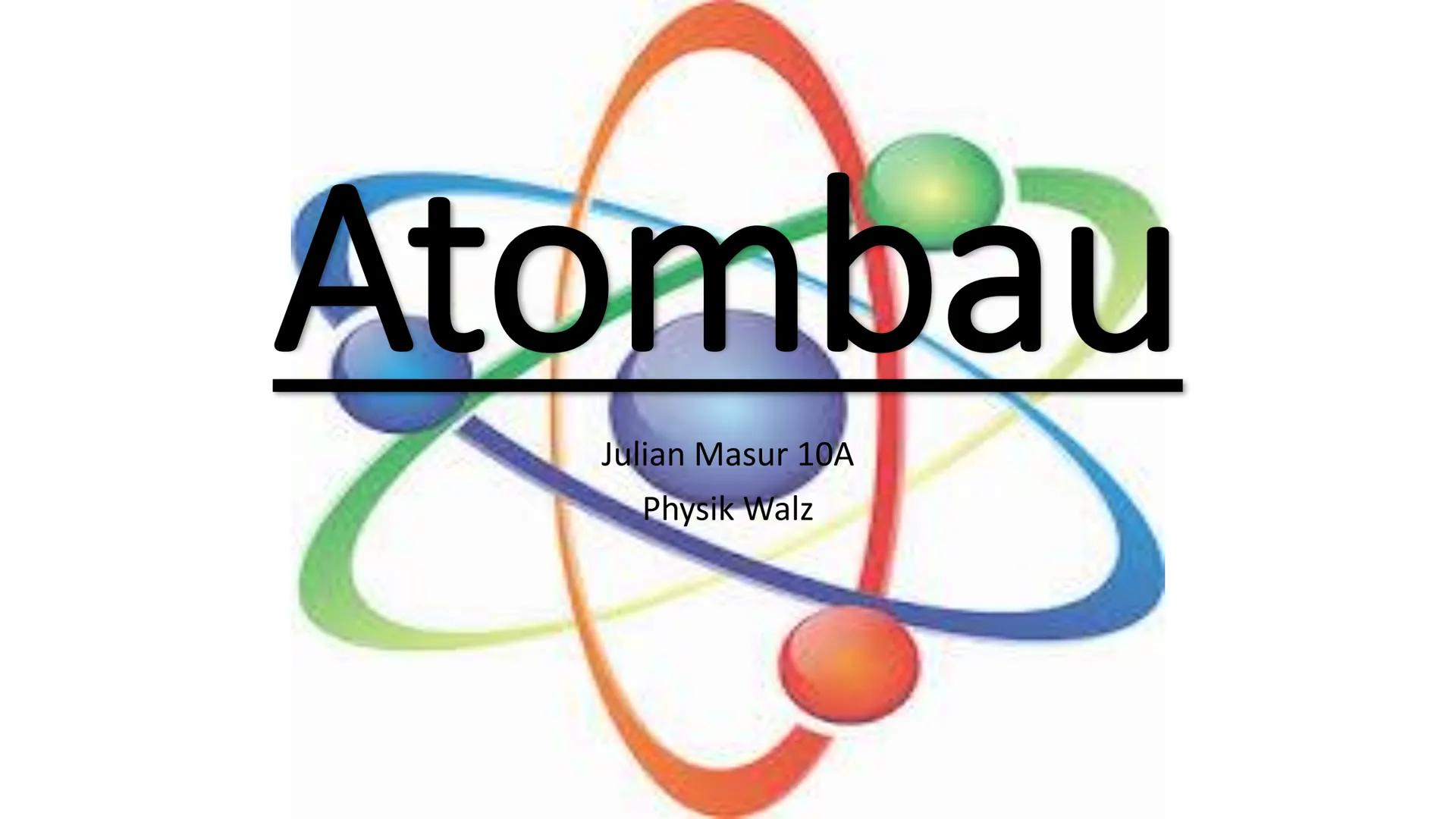 Handout GFS Atombau
Physik Julian Masur 10a
Demokrits Atommodell:
- Atom als Grundstein der Materie
Daltons Atommodell:
- Elemente untereina