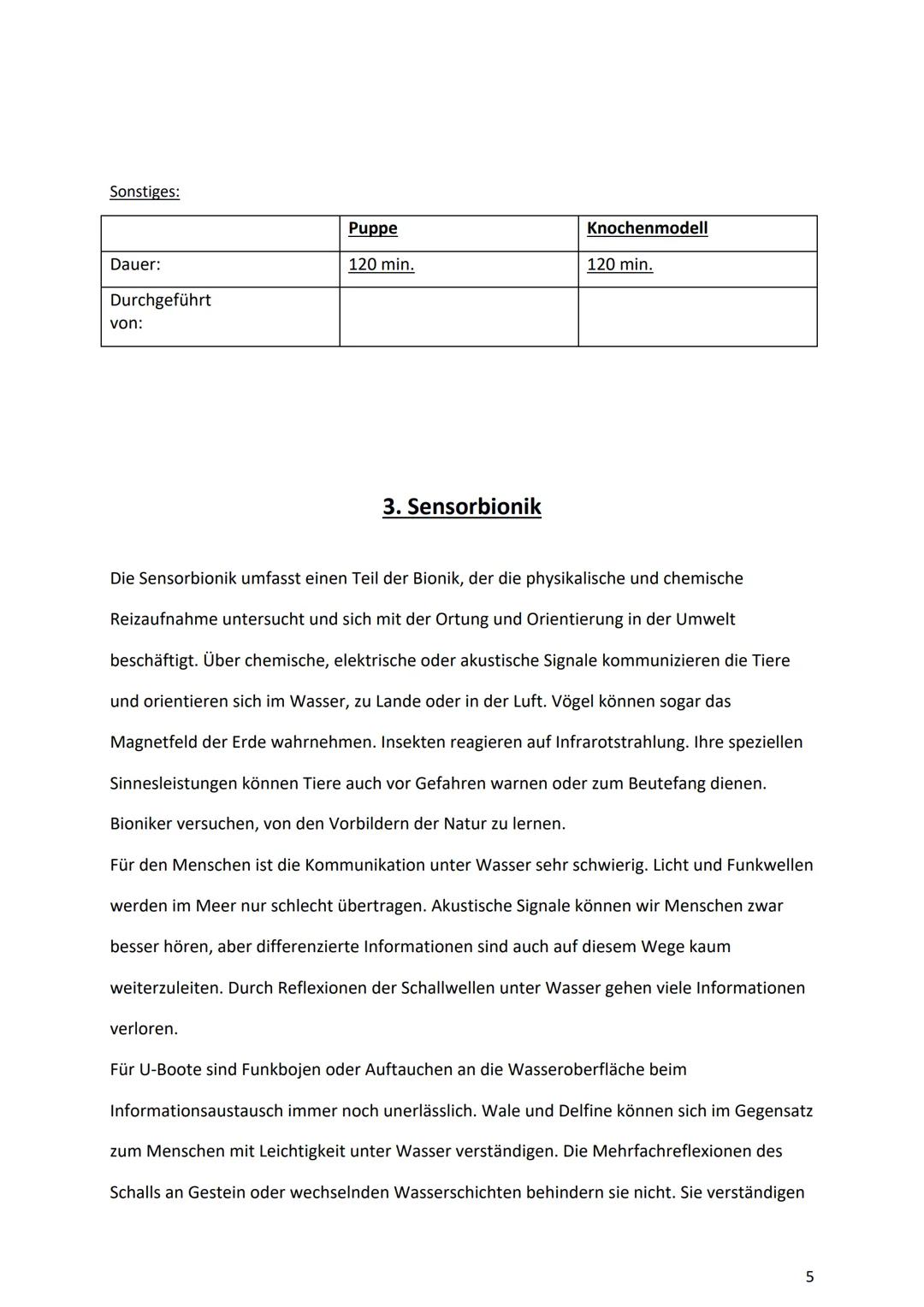 Bionik und
Brückenbau
Von: Dokumentationsmappe
Bionik und
Brückenbau
Datum:
Von:
1 1. Bionik Definition
2. Konstruktionsbionik
2.1 Bionic Ca