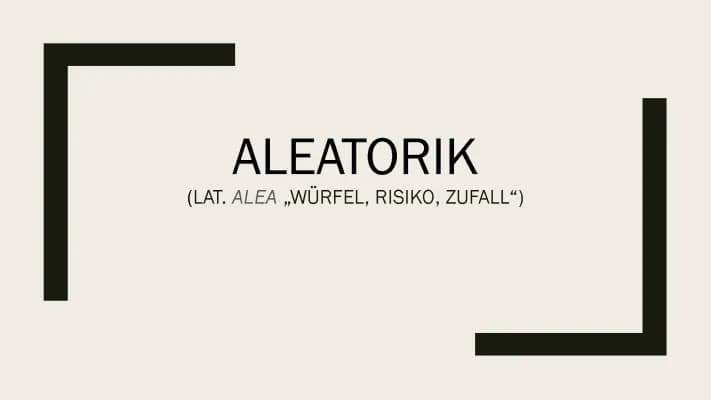 Know Neue Musik, Aleatorik thumbnail