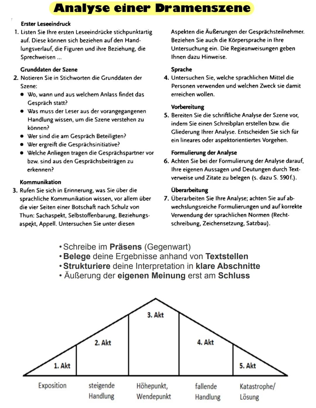 Analyse einer Dramenszene
Erster Leseeindruck
1. Listen Sie Ihre ersten Leseeindrücke stichpunktartig
auf. Diese können sich beziehen auf de