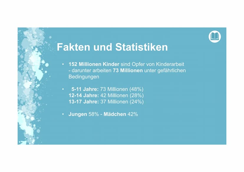 Child labour
KINDERARBEIT
Amelie Dissertori
Abschlussprüfung 2020
Lavoro minorile $
GA
Agenda
Definition
[EN] Geography
Wirtschaft
[IT] Orga