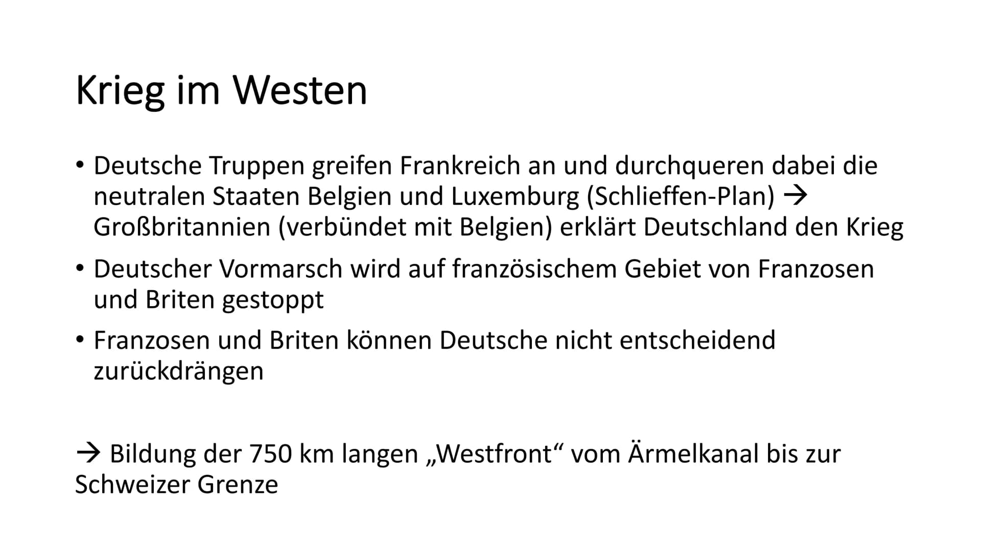 Der 1. Weltkrieg
1914-1918 Gliederung
Zahlen und Fakten
Hintergründe und Auslöser
• Die Kriegsparteien
• Verlauf des Krieges
Krieg im Westen