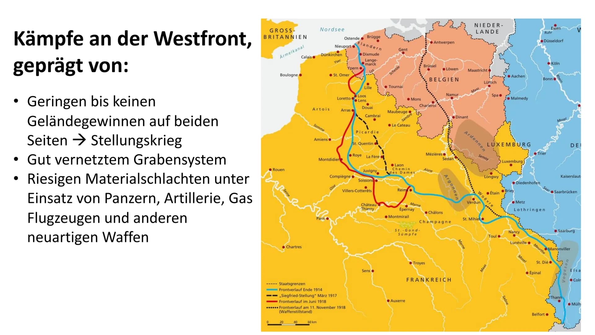 Der 1. Weltkrieg
1914-1918 Gliederung
Zahlen und Fakten
Hintergründe und Auslöser
• Die Kriegsparteien
• Verlauf des Krieges
Krieg im Westen