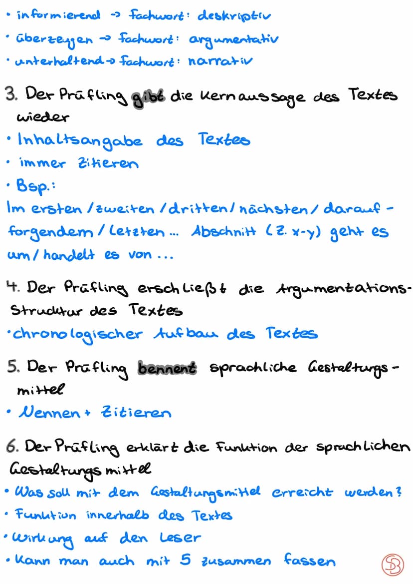 Sachtextanalyse
1. Der Prüfling benennt die Publikationsdaten, die
Textsorte und die Thematik
Publikationsdaten:
- Erscheinungsdatum
- Ersch