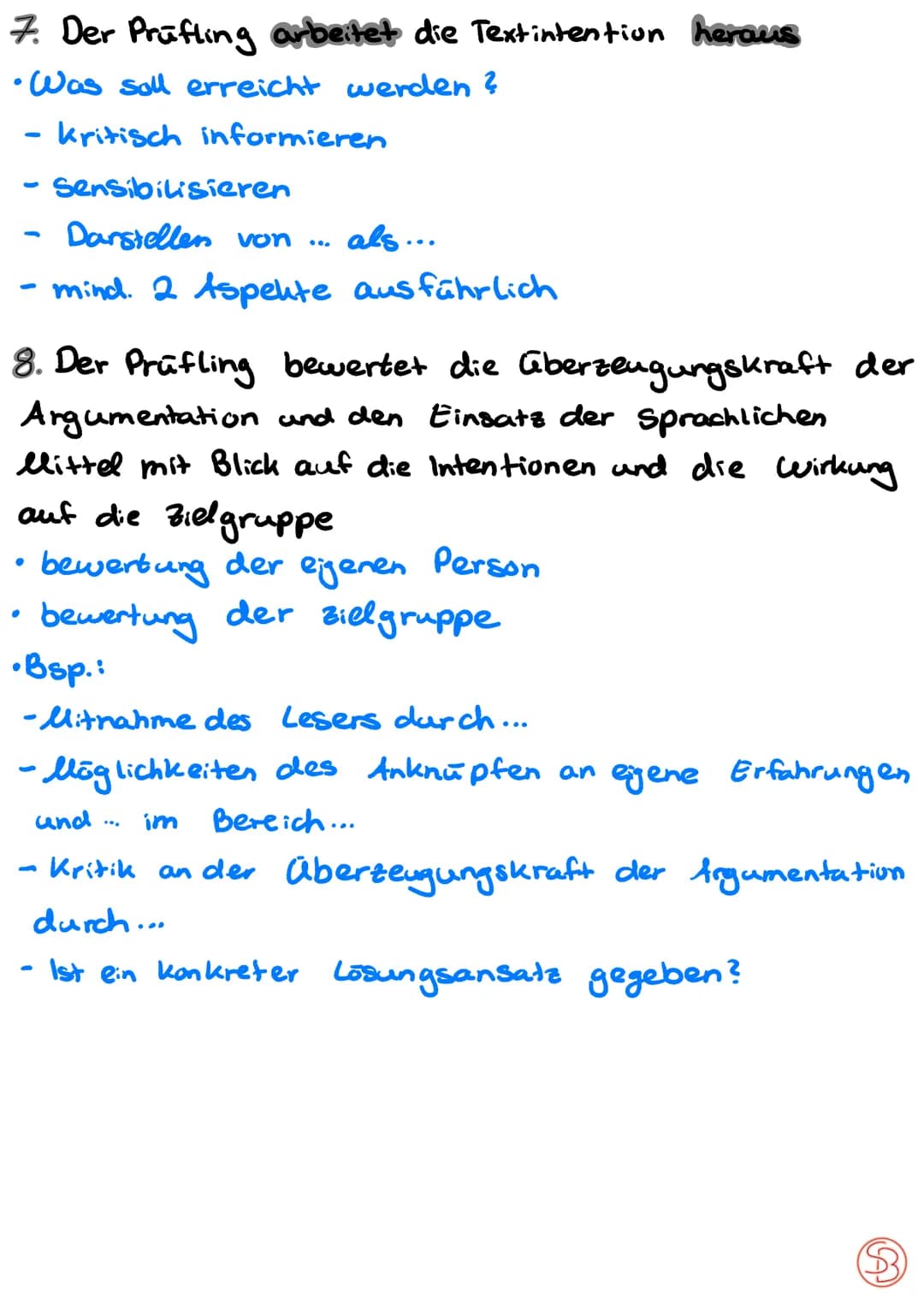 Sachtextanalyse
1. Der Prüfling benennt die Publikationsdaten, die
Textsorte und die Thematik
Publikationsdaten:
- Erscheinungsdatum
- Ersch