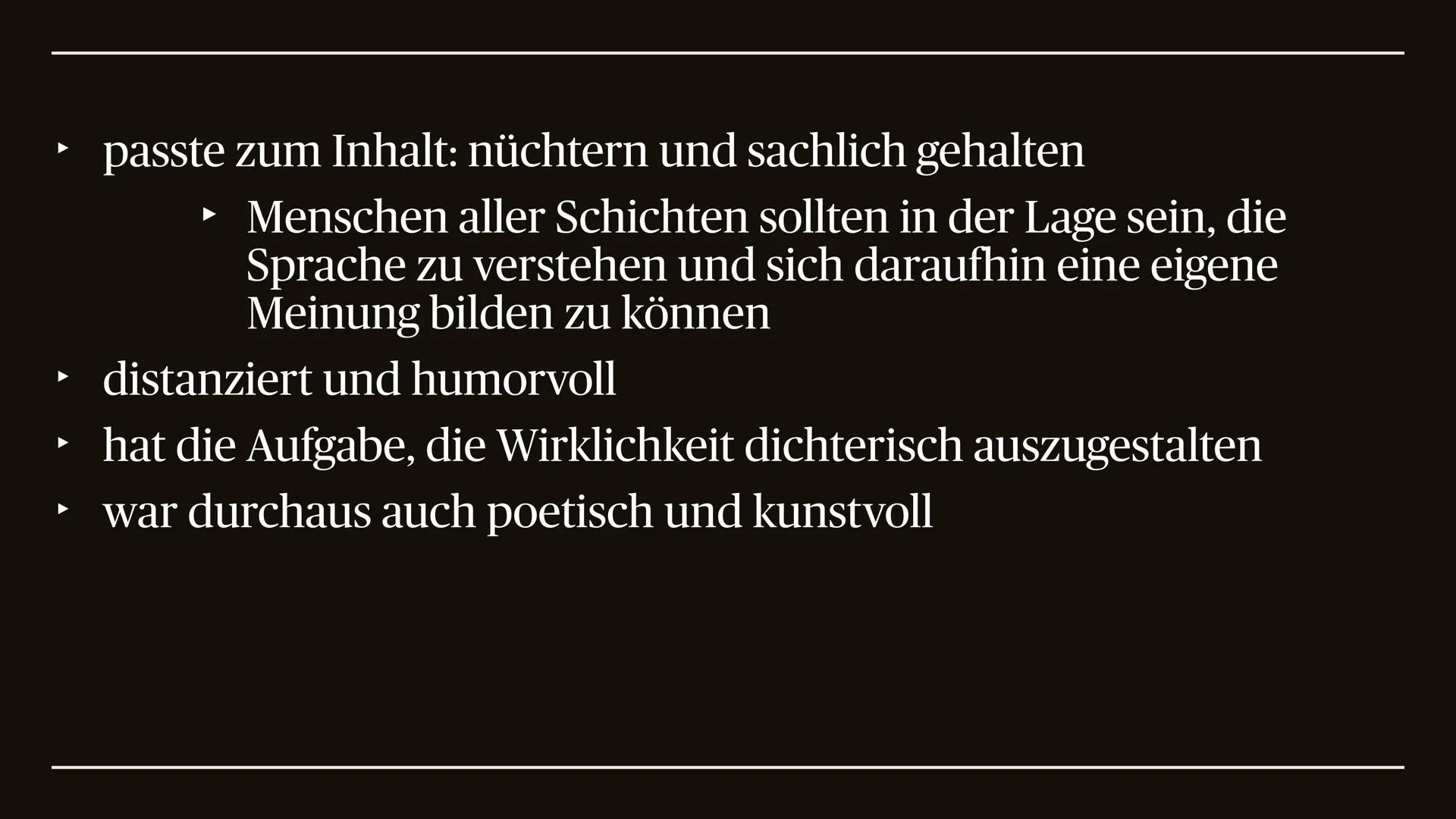 645
Der Realismus
1848 bis 1890 ,,Er ist die Widerspiegelung alles wirklichen Lebens, aller
wahren Kräfte und Interessen im Elemente der Kun