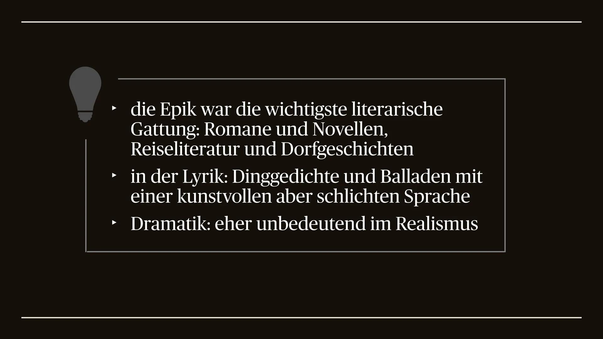 645
Der Realismus
1848 bis 1890 ,,Er ist die Widerspiegelung alles wirklichen Lebens, aller
wahren Kräfte und Interessen im Elemente der Kun