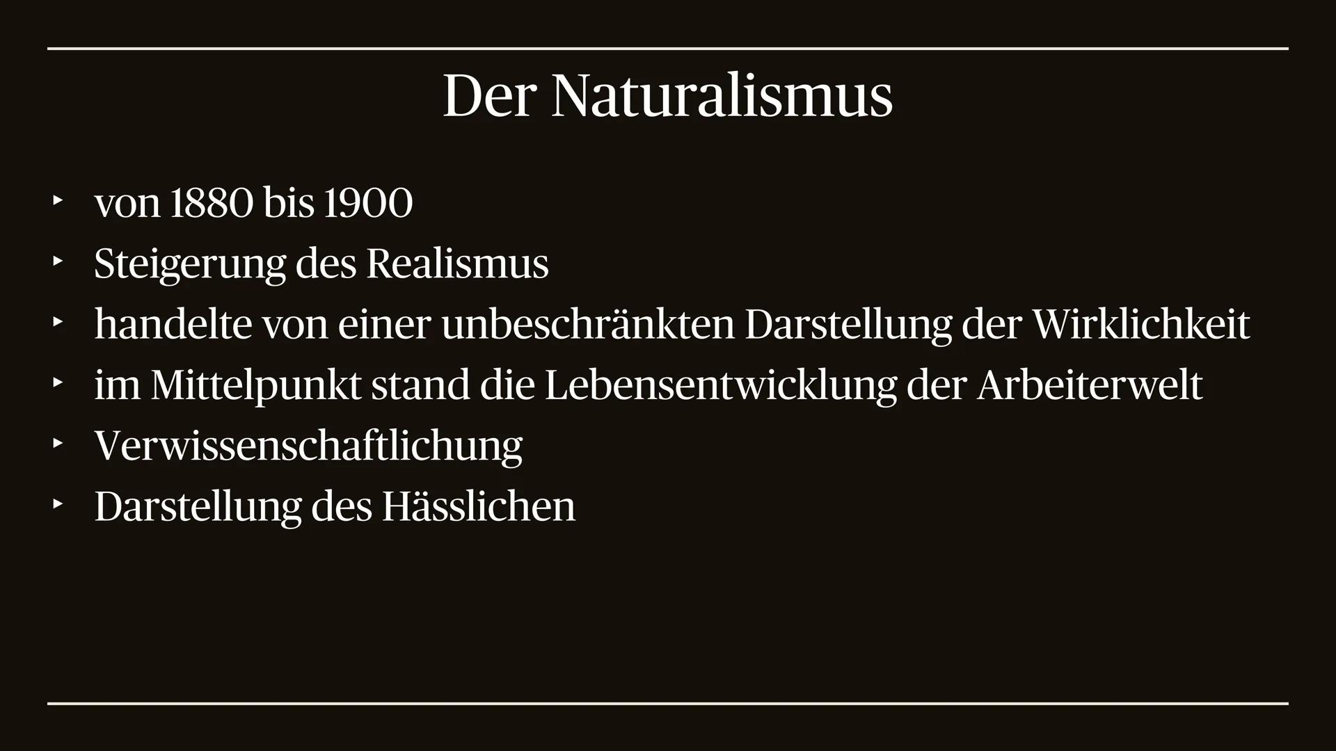 645
Der Realismus
1848 bis 1890 ,,Er ist die Widerspiegelung alles wirklichen Lebens, aller
wahren Kräfte und Interessen im Elemente der Kun