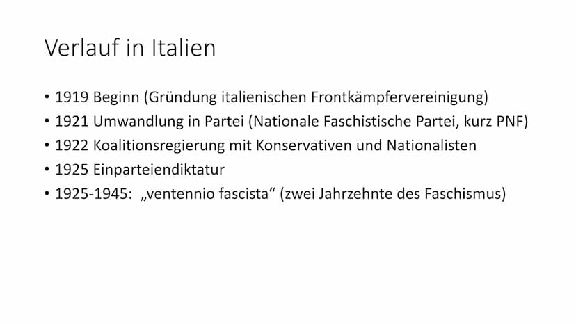 Faschismus in Italien
Florian Britsch Florian Britsch
Deutsch Basiskurs
Faschismus in Italien
Definition
Führerprinzip, Verbreitung von rech