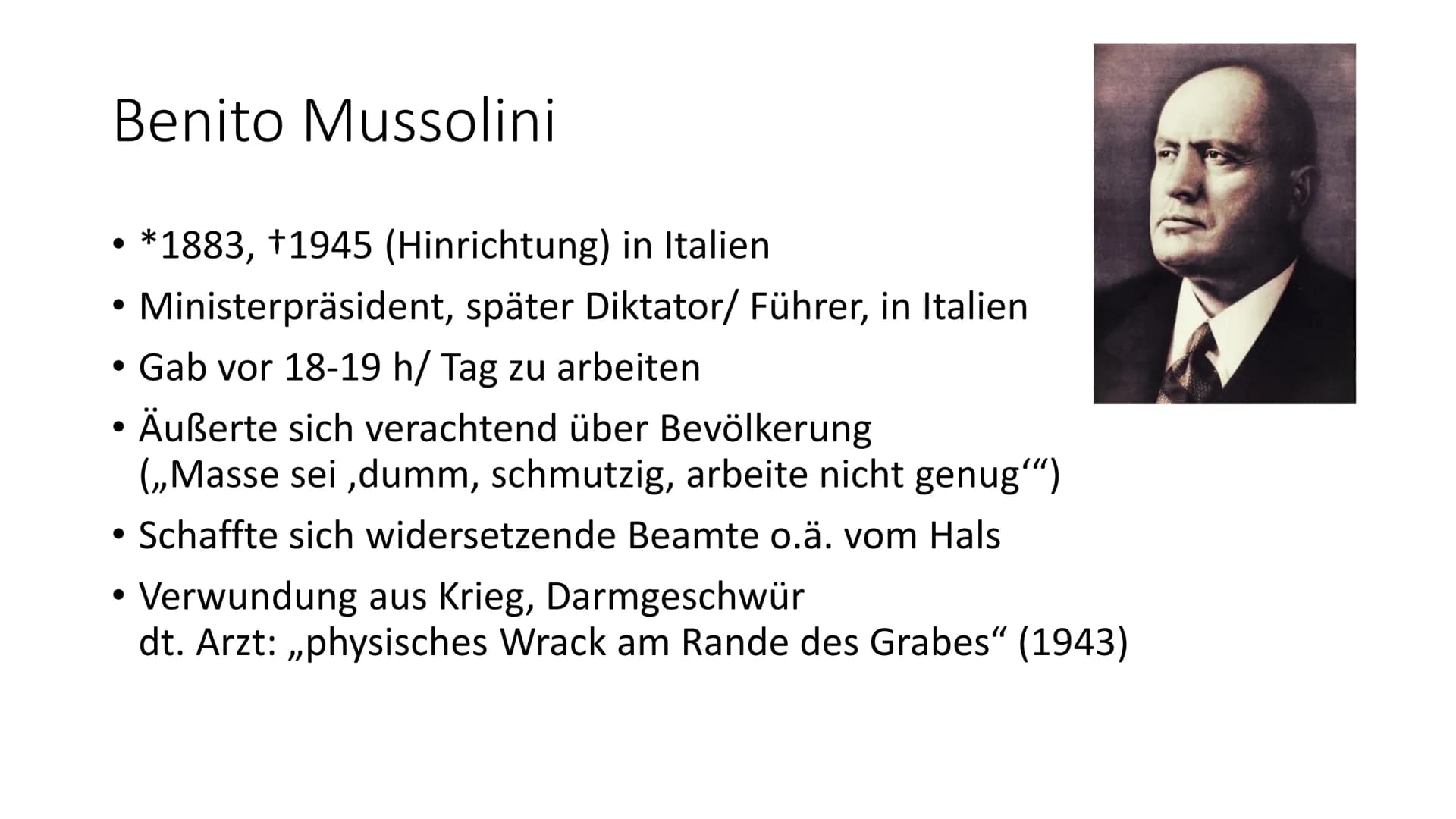 Faschismus in Italien
Florian Britsch Florian Britsch
Deutsch Basiskurs
Faschismus in Italien
Definition
Führerprinzip, Verbreitung von rech